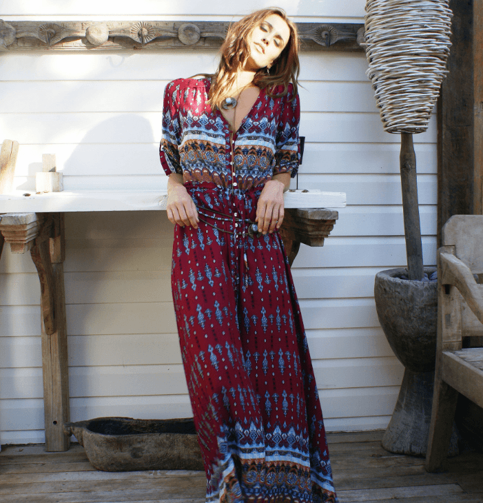 Boho Maxi Beach Dress - Runway Frenzy