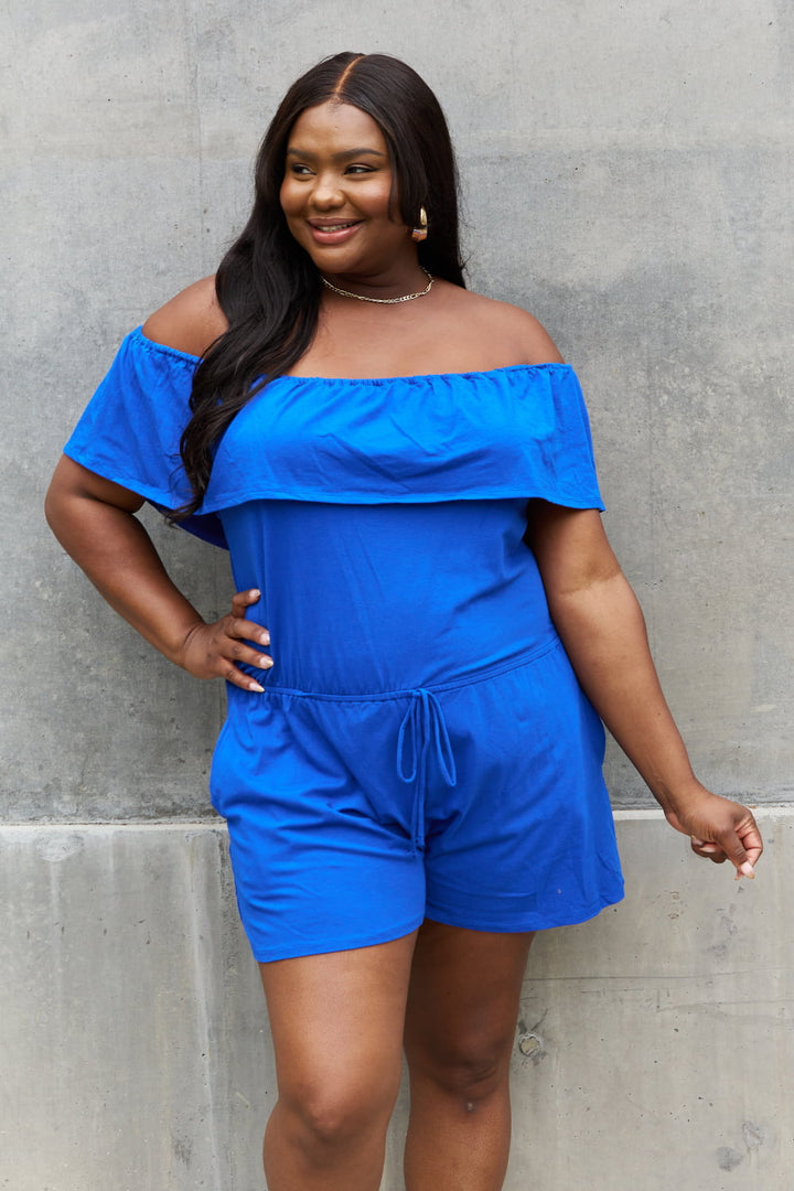 Culture Code Full Size Off The Shoulder Romper - Runway Frenzy