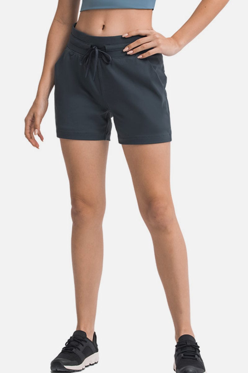 Waist Tie Active Shorts - Runway Frenzy 