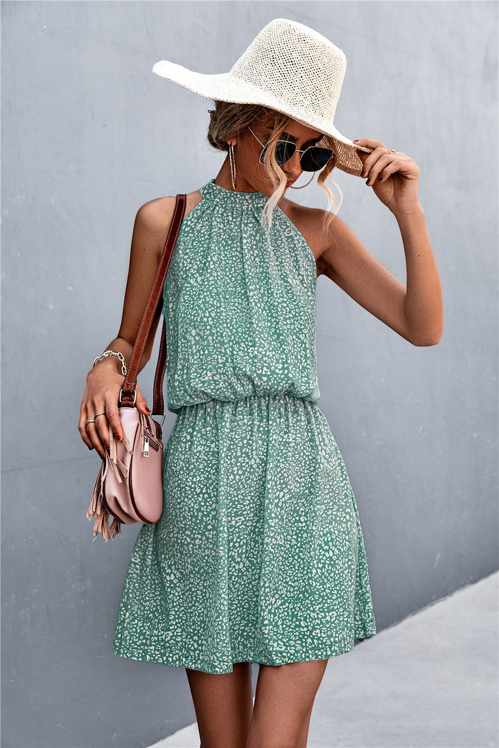 Floral Tied Sleeveless Mini Dress - Runway Frenzy