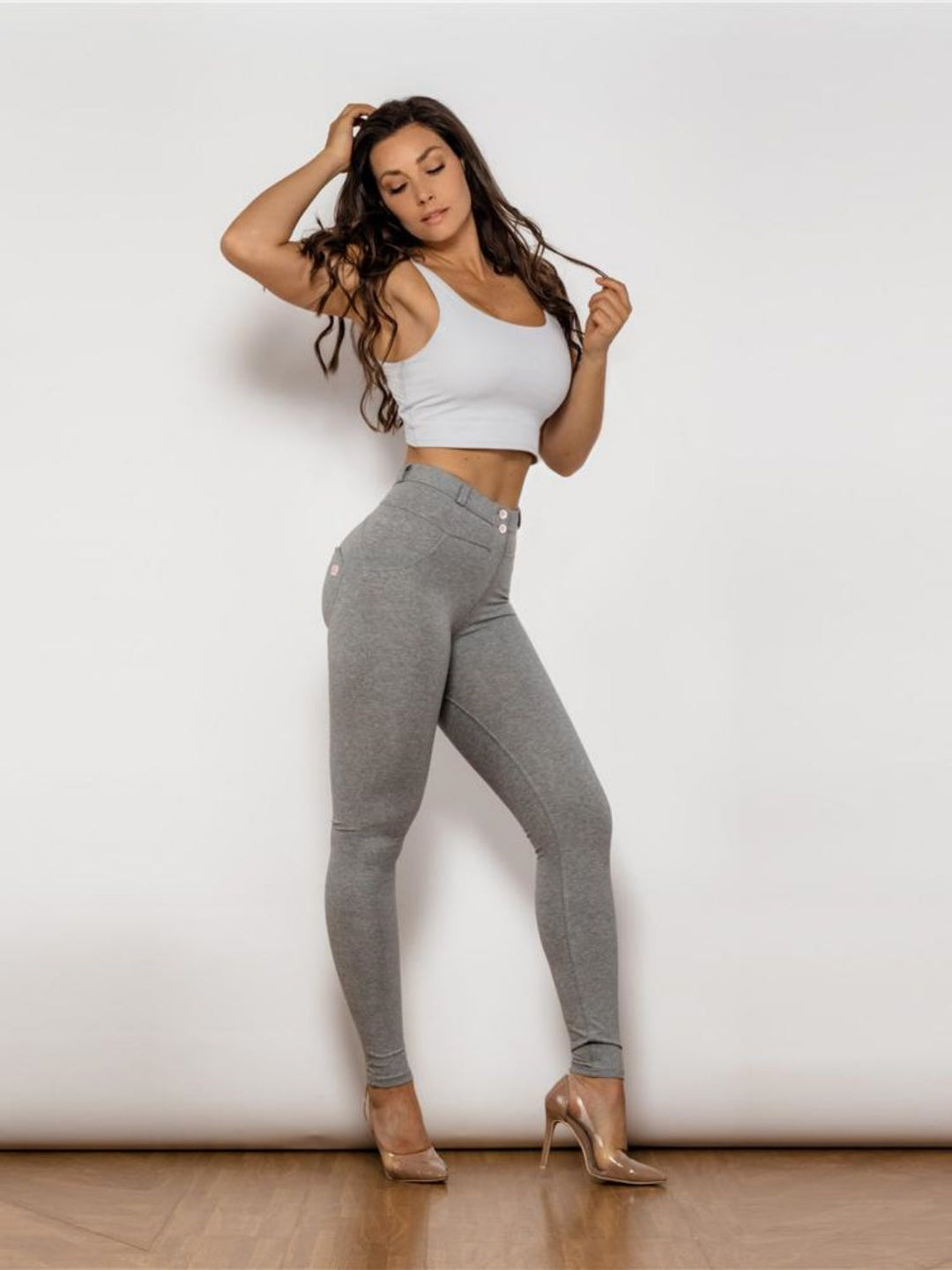 Full Size Contrast Detail High Waist Leggings - Runway Frenzy