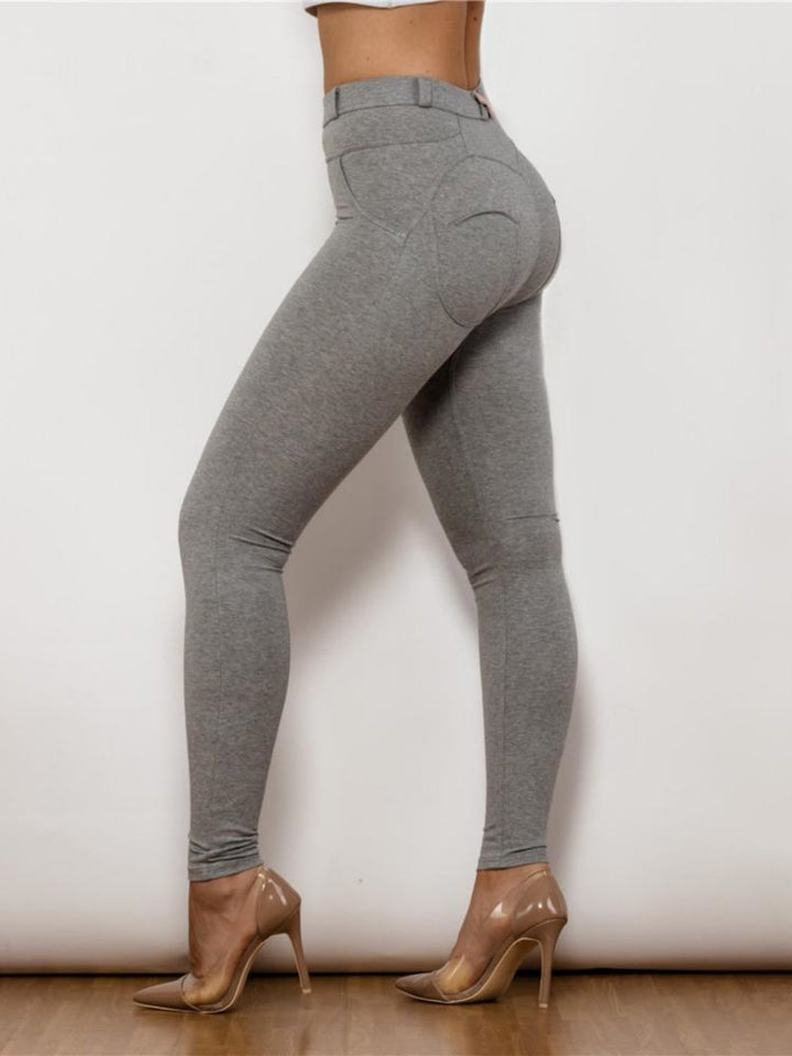 Full Size Contrast Detail High Waist Leggings - Runway Frenzy