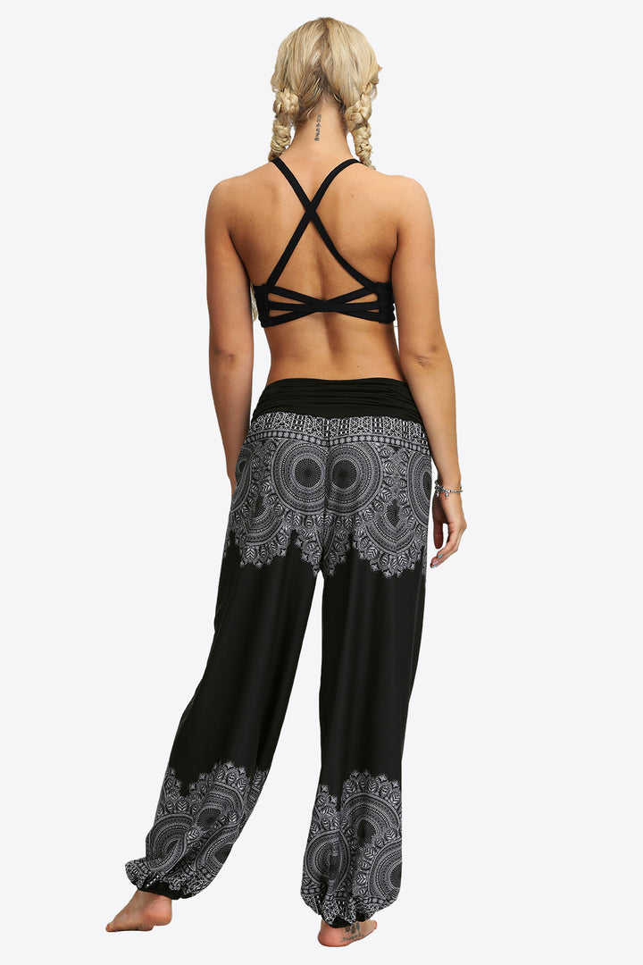 Oversized Printed Wide Leg Long Pants - Runway Frenzy 