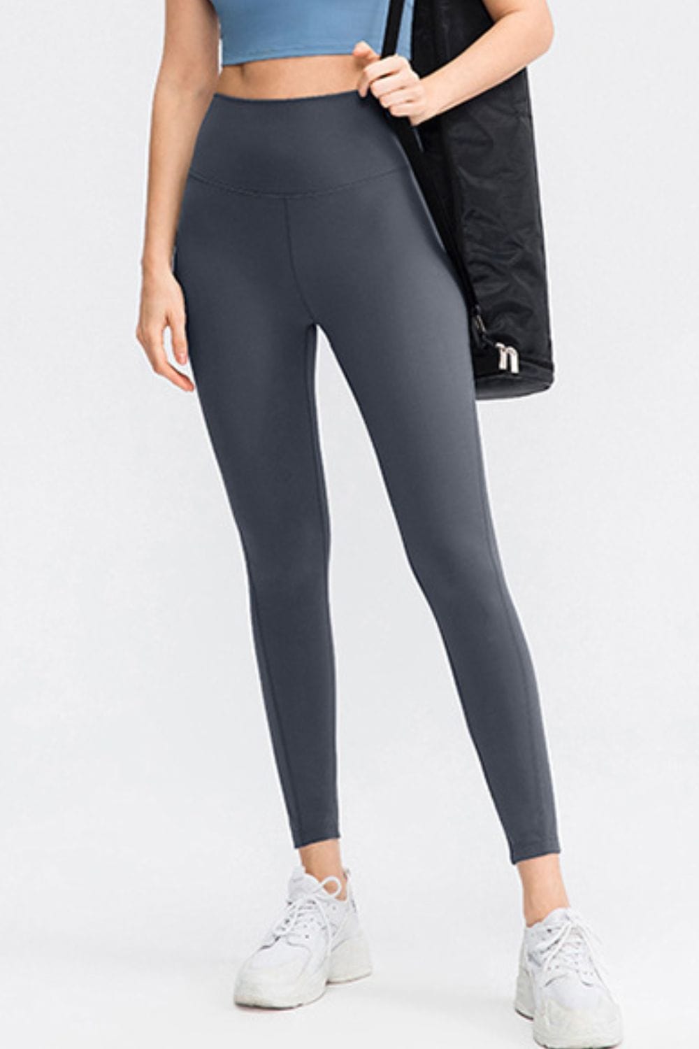 Slim Fit Wide Waistband Long Sports Pants - Runway Frenzy 