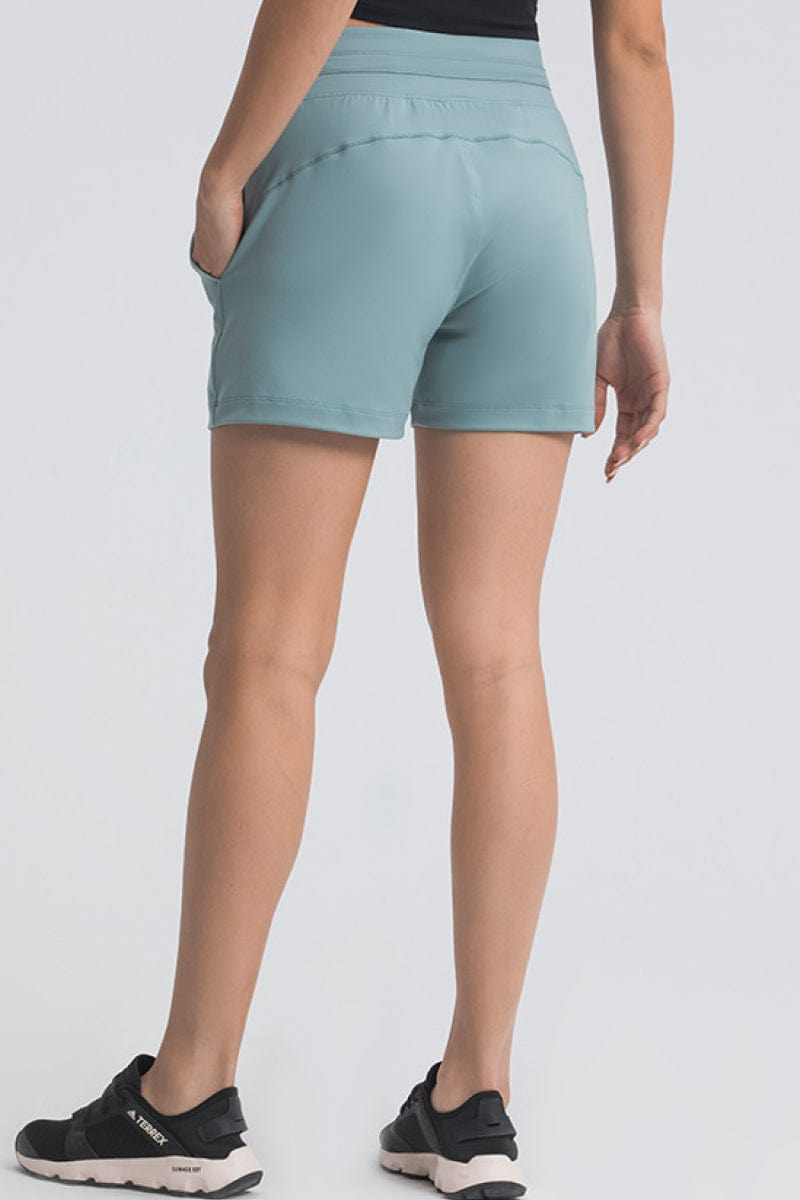 Waist Tie Active Shorts - Runway Frenzy 