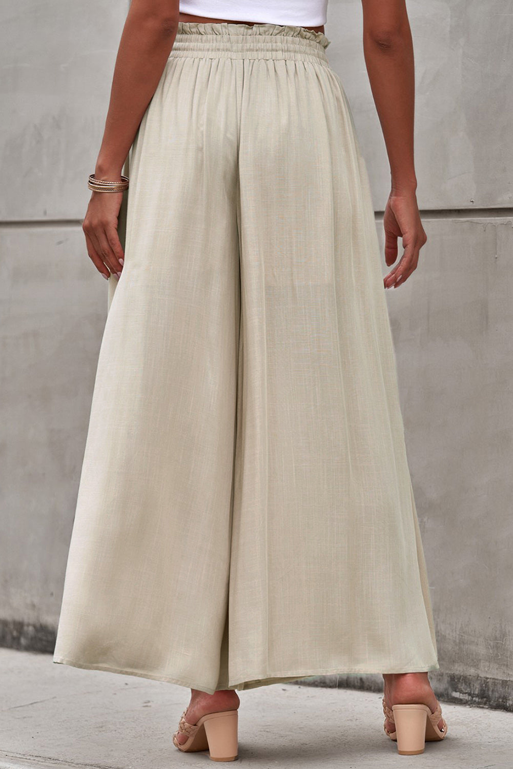 Drawstring Waist Wide Leg Pants - Runway Frenzy