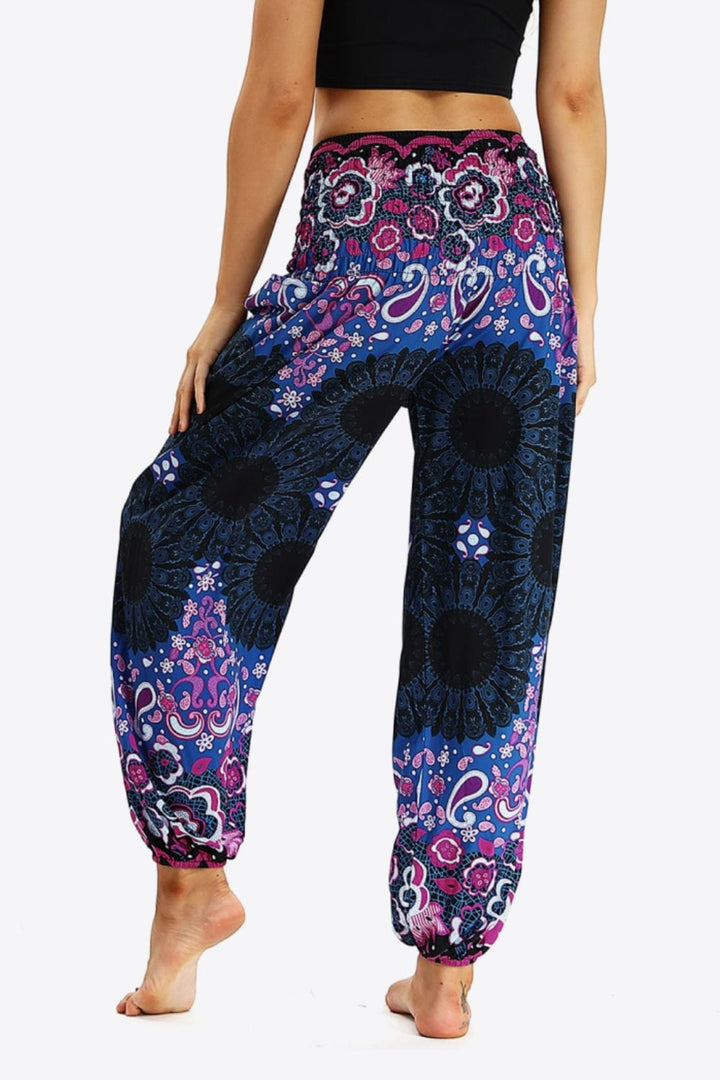 Printed Jogger Pants with Pockets - Runway Frenzy 