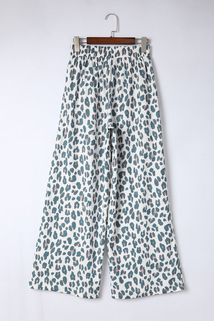 Leopard Drawstring Waist Culottes - Runway Frenzy