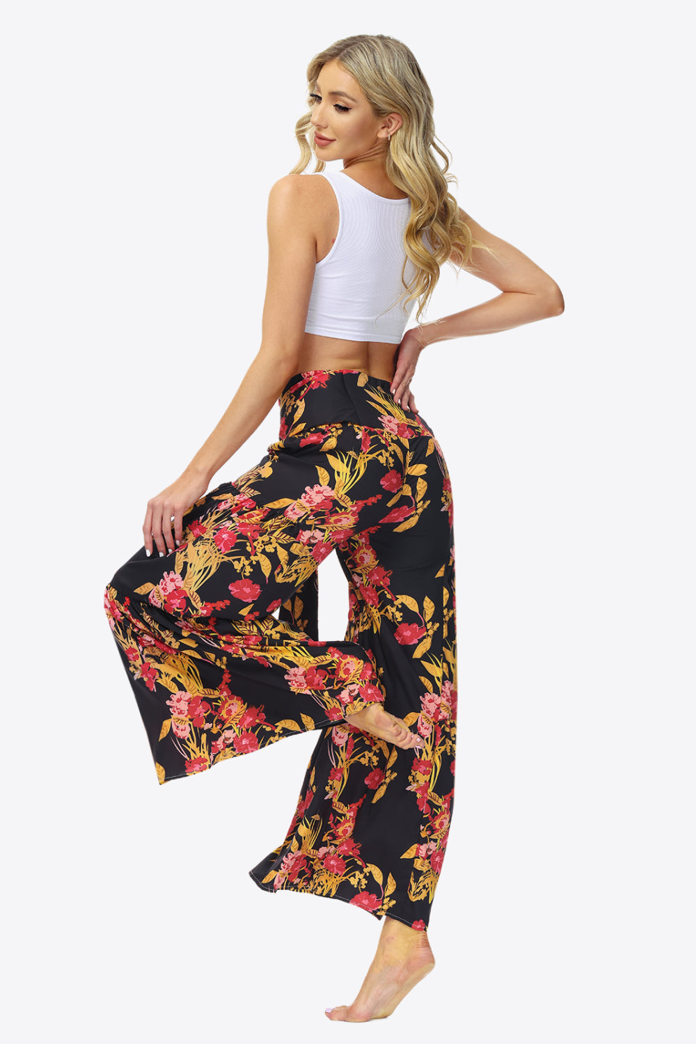 Floral Tie-Waist Tiered Culottes - Runway Frenzy