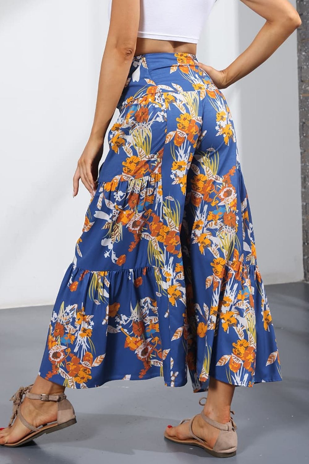 Printed Tie-Front Culottes - Runway Frenzy