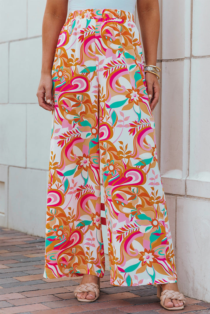 Floral Wide Leg Pants - Runway Frenzy