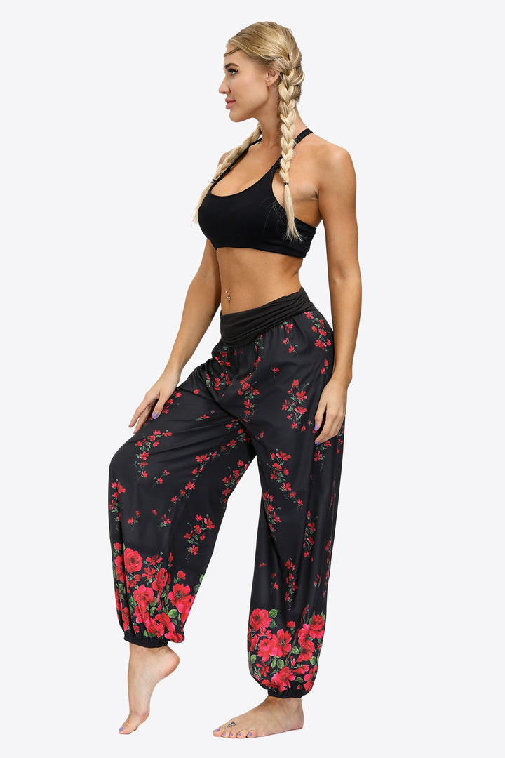 Oversized Printed Wide Leg Long Pants - Runway Frenzy 