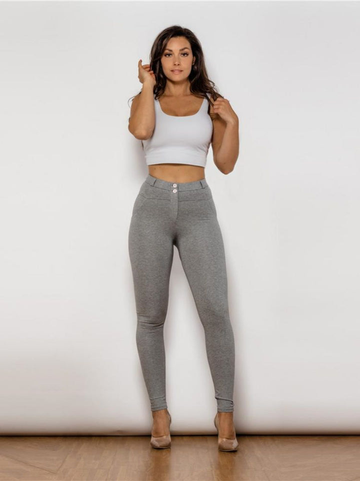 Full Size Contrast Detail High Waist Leggings - Runway Frenzy