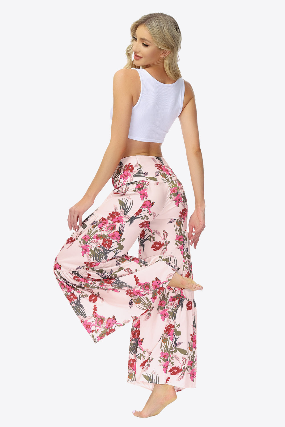 Floral Tie-Waist Tiered Culottes - Runway Frenzy