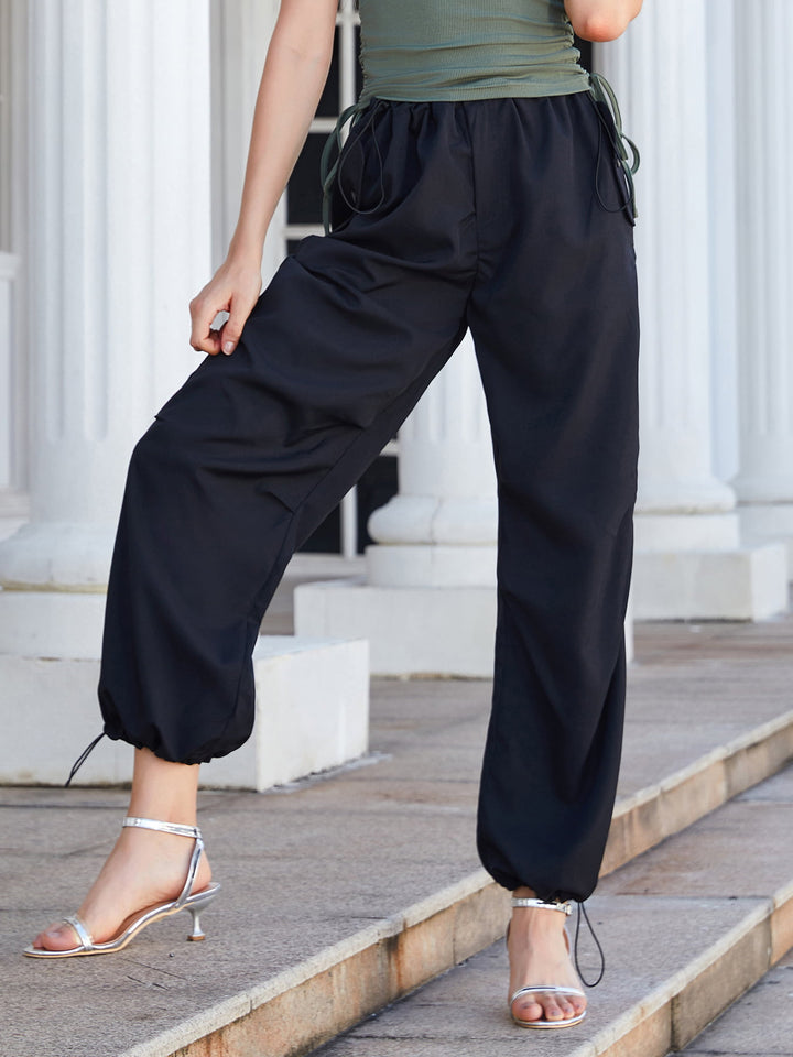 Drawstring Pants with Pockets - Runway Frenzy