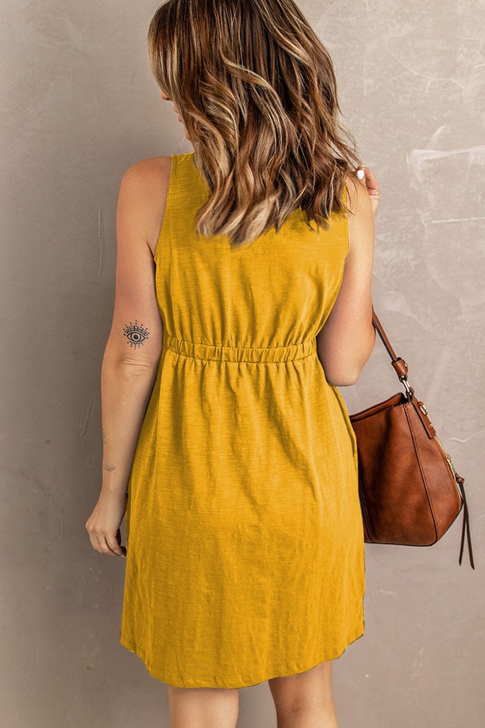 Sleeveless Button Down Mini Magic Dress - Runway Frenzy 