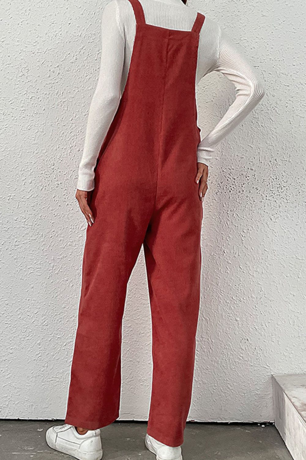 Carrying Your Love Buttoned Corduroy Overalls - Runway Frenzy