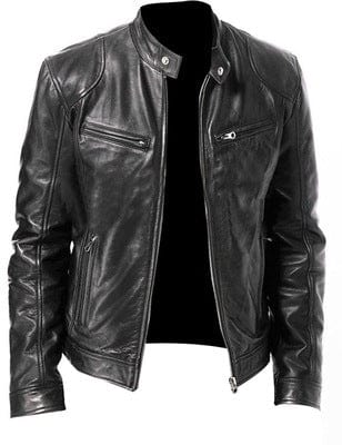 PU Leather Jacket Slim Leather Jacket - Runway Frenzy 
